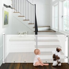 200 - 300 cm Retractable Baby Toddler Gate Safety Folding Dog Gates Stairs -Used