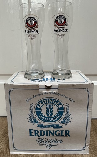 Erdinger half pint glasses 2 - erdinger,