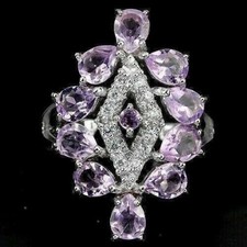 Silver Ring Purple Amethyst