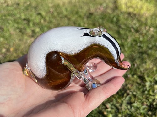 Vintage avondale glass badger - glass,