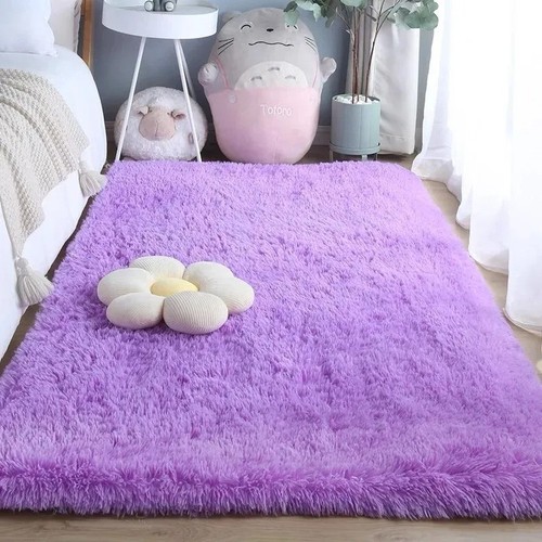 Cream fluffy rugs anti slip - rugs, anti-slip