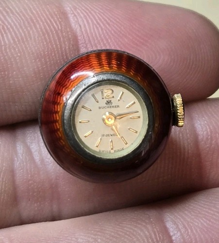 Bucherer guilloche enamel red - guilloche,