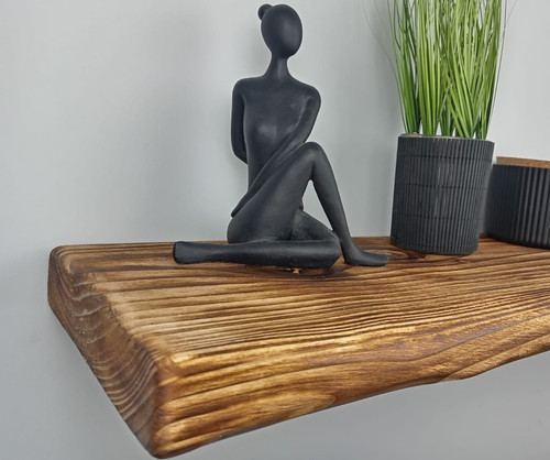 Rustic old floating shelf - rustic,