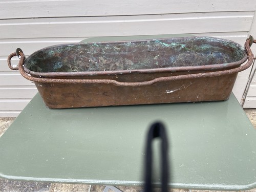 Antique copper fish kettle - fish,