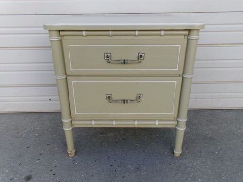 Faux bamboo nightstand - faux,
