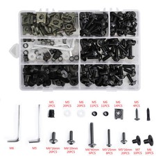 198pcs Black Fairing Bolts Screws Kit For Yamaha YZF R6 R1 R25 R125 R3 MT XJR T9