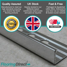 Metal L Shape Tile Trim Bright