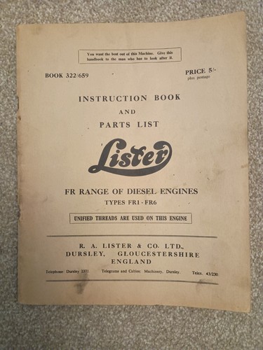 Lister instruction book - lister,