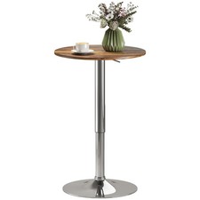 HOMCOM Round Bar Table, Swivel