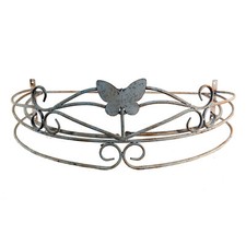 66cm Butterfly Shabby Chic French Ciel de Lit Bed Canopy Metal Wall Mounted