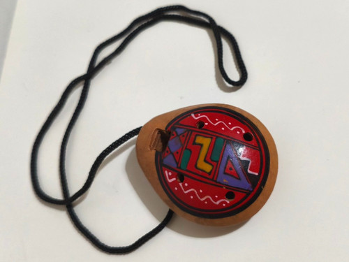 Handpainted clay ocarina - ocarina,