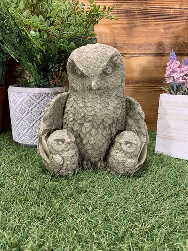 Stone garden cute - cute, owl
