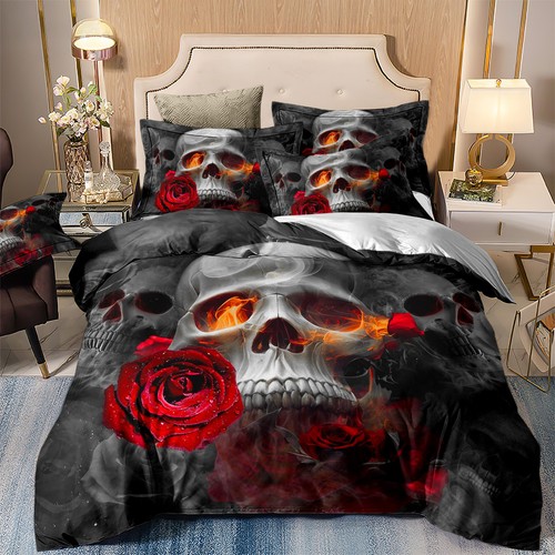 Gothic skull duvet cover - gothic, with