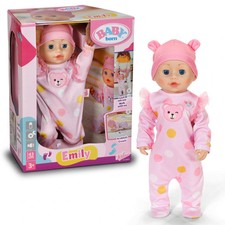 Baby Born Emily Walk With Me Doll Kids Toy Interactive Walking 43cm Sound Outfit
