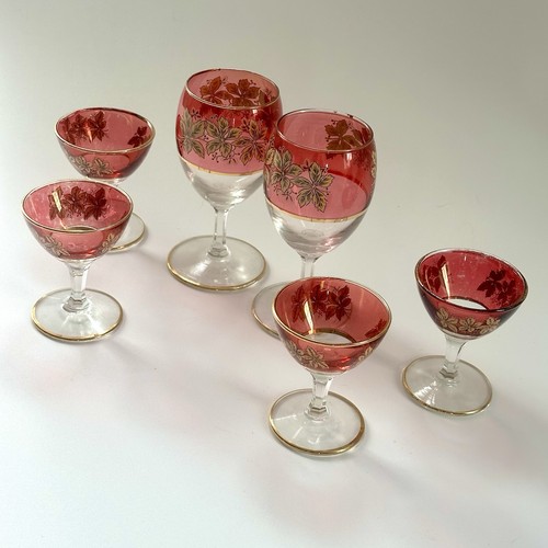 Vintage cranberry red gold - vintage,