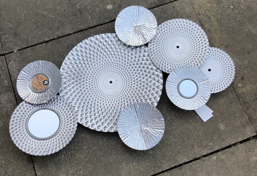 Silver effect circle - silver, art