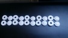 10 X Screw Caps White Plastic