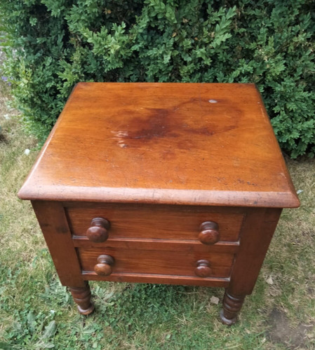 Antique mahogany commode with