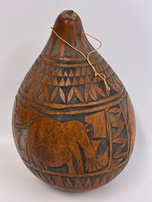 AFRICAN HAND CARVED GOURD
