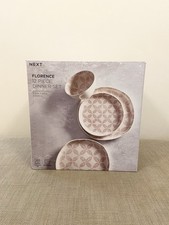 Next 12 Piece Pink Florence Geo Pattern Dinner Set/dinning Food Plates Bowl Gift