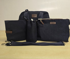 Mamas & Papas Bowling Luxury Baby Changing Bag Navy Blue with Accessories