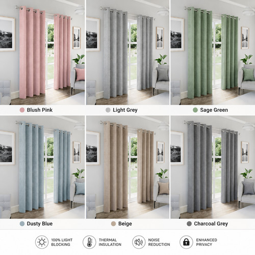 100 blackout thermal - 100%, curtains
