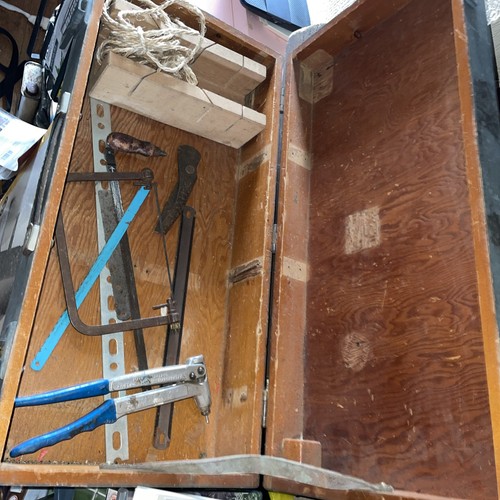 Vintage wooden tool box - box,