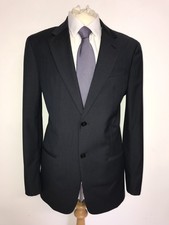 ARMANI COLLEZIONI - Mens BLUE GREY WOOL SUIT - 40 Long - W34 L35 - WORN ONCE