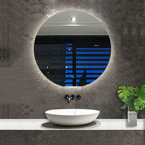 Round bathroom mirror - round,