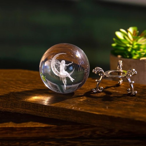 Crystal ball moon fairy - crystal,