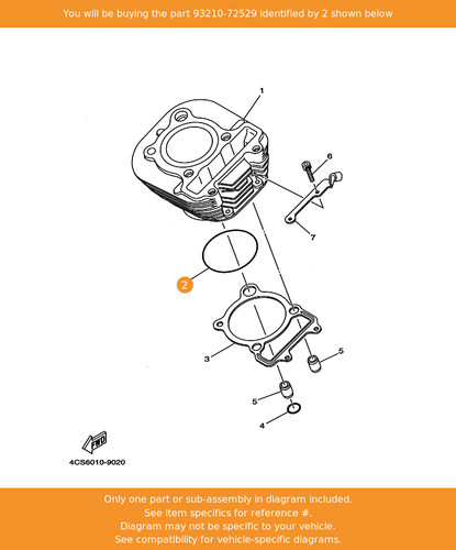 Yamaha ring 93210 72529 - o-ring,, 93210-72529