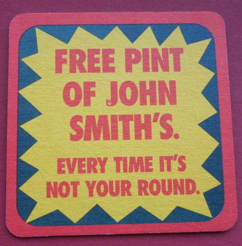 John smiths beer mat - smiths,
