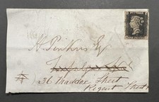 QV GB SG1/3 1d Penny Black BD