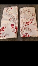 Brand New Laura Ashley floral Printed Pincel Pleat Lined Curtains 89by90