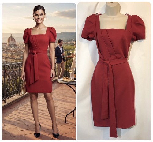 Lipsy red dress size puff - size,