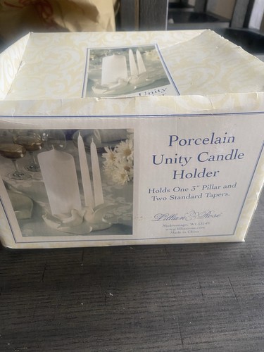 Porcelain unity candle holder - unity,