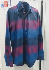 Hawes & Curtis Purple/Navy Striped Shirt