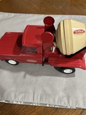 Vintage Tonka Cement Mixer Truck Red Pressed Steel