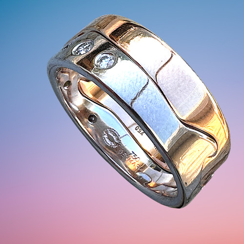 Georg jensen fusion rings 18ct - jensen,