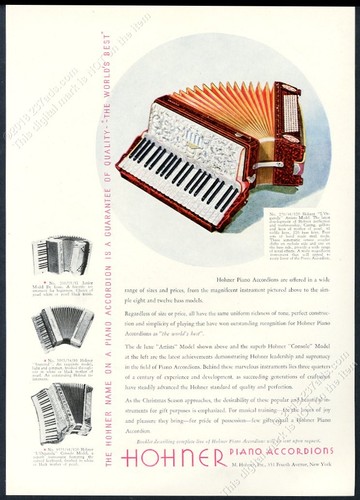 1934 hohner piano - hohner, accordion