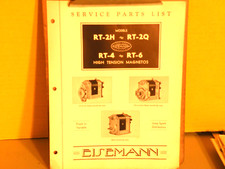 Eisemann Magneto Models RT-2H RT-2Q RT-4 RT-6 REPAIR, SERVICE, PARTS CATALOG
