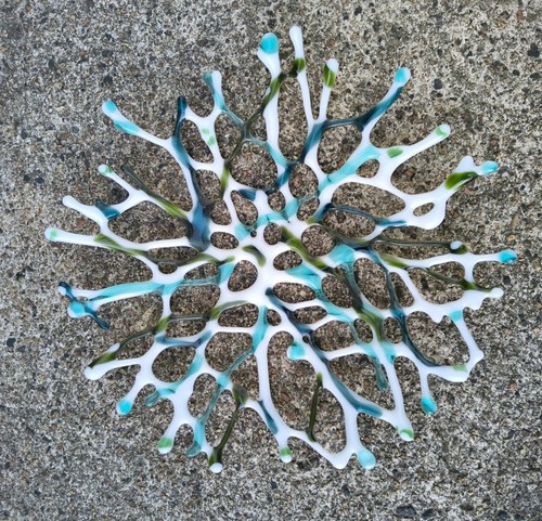 Decorative hand crafted - hand, fused