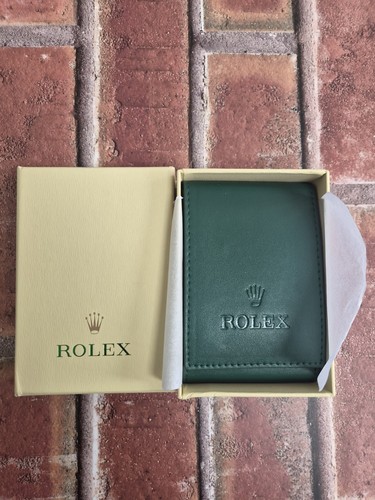 Rolex green leatherette travel - leatherette,