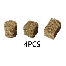 4 Pieces Mini Hay Bales, Miniature, Portable, Multifunctional, Simulated