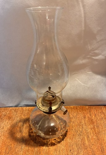 Vintage glass oil lamp