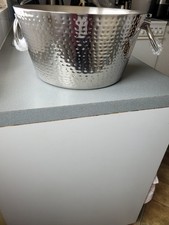 Large Stainless Steel Dimpled Ice Bucket