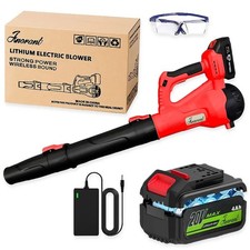 Leaf Blower Cordless - 20V Powerful Electric Leaf Blower with Batteries and Char