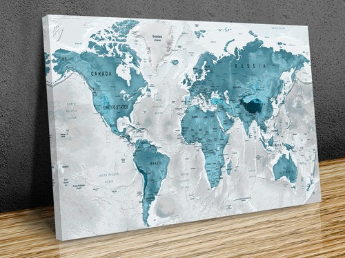 World map canvas wall art - wall,