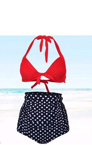 Retro vintage bikini - bikini, red