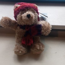 17cm Small Xmas Bear With Hat